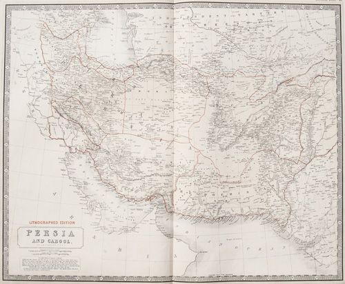 Map of Persia, Turkey is Asia, Afghanistan, Beloochistan 1862
